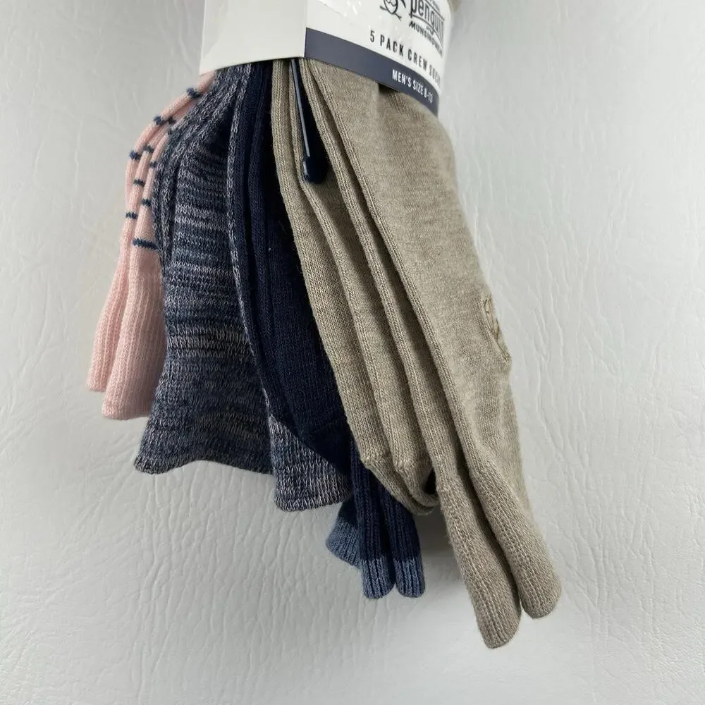 Original Penguin Men’s 4 Pack Crew Dress Socks Size 8-13 Cotton Gift Set NEW